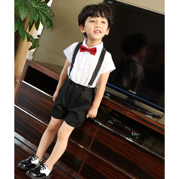 儿童小西装马甲套装三件套3韩版5夏季4英伦休闲6岁小孩男童婚礼服
