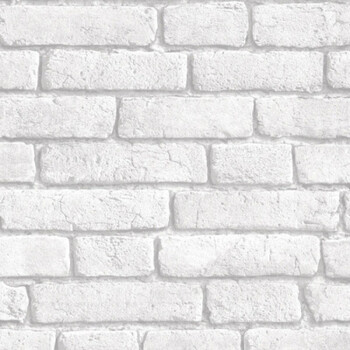 壁纸 地中海白砖墙纸灰砖视觉立体感砖头砖墙服装店墙纸 1号白色 仅