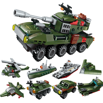 拼图 组装汽车 幼儿园小学生拼装 玩具 儿童3-6-8岁 8合1qm-09式装甲