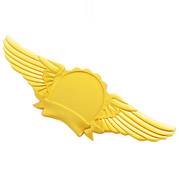 个性徽章定制天使翅膀金属徽章定做胸章员工胸牌司徽定做勋章 刘刘