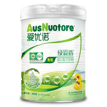 爱优诺(ausnuotore) 绿爱盾 幼儿配方有机牛奶粉 德国进口奶源 3段