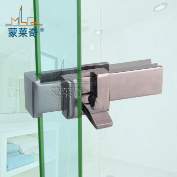 蒙莱奇 U型玻璃锁推拉玻璃门锁扣限位器卫生间移门移窗插销锁淋浴房门锁