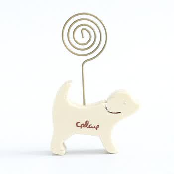 相片明信片小夹子居家实用擦玻璃工具 木质动物留言夹-小狗(2件起发)