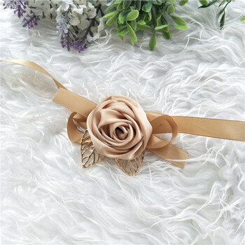 红林海 伴娘手腕花 结婚用品儿童成人跳舞手环花 新娘手腕花 香槟色