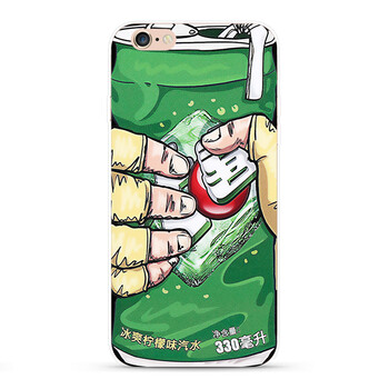 苹果iphone6s 7plus5s手机壳个性创意恶搞七喜雪碧潮牌全包软壳套