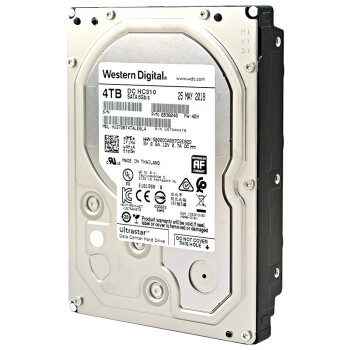 西部数据 企业级硬盘 Ultrastar DC HC310 SATA 4TB CMR垂直 7200转 256MB (HUS726T4TALE6L4)