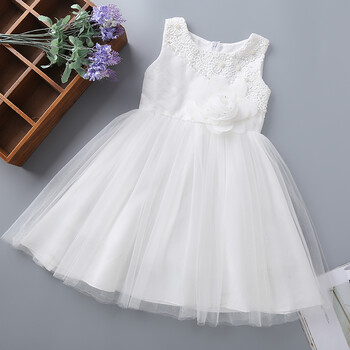 女童连衣裙3夏装2018中大童蕾丝公主裙4夏天5童装6儿童裙子7-8岁 白色