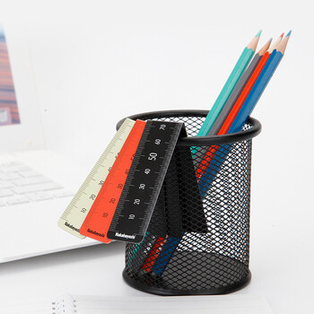 仲林（Nakabayashi）25cm折叠刻度直尺磁性书签学习办公通用尺子 米白 DBR-LW