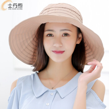 帽子女夏遮陽帽夏天女士潮防紫外線大沿沙灘太陽帽防曬可摺疊涼帽