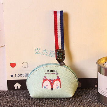 迷你零钱包女贝壳手拿包女买菜包小钱包手机包硬币包钥匙包 小狐狸