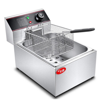 单缸油炸锅 商用电炸炉 油条机 炸串炸鸡油炸机 红色