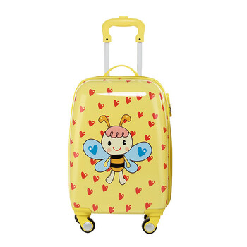 儿童卡通万向轮旅行箱 可爱男女孩拉杆箱 行李箱登机箱 小蜜蜂 19寸