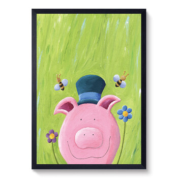 婴儿小清新儿童房装饰画饭厅客厅壁画卧室卡通挂画幼儿园墙画有框 09