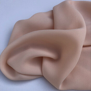 雪纺布料100d乱麻面料夏单层加厚色不透连衣裙古装汉服布料 肉色