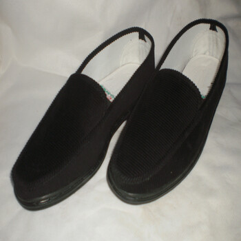 小花园布鞋布鞋男轻便养脚休闲男厚跟懒人套脚后生1wl 黑色 44