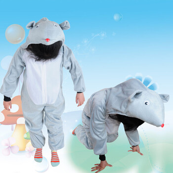 儿童动物演出服装幼儿园舞台表演服饰卡通装扮十二生肖连体服 老鼠