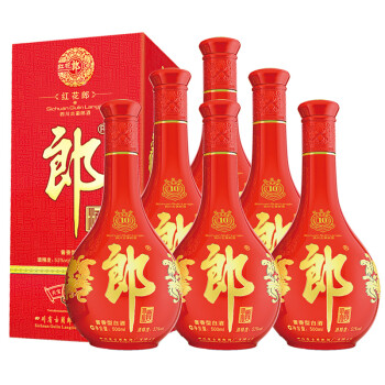 拍卖已结束06【京东拍卖】郎酒 红花郎 十 酱香型白酒 53度 500ml*6