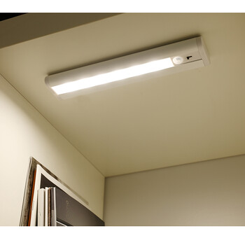 智物led人体红外感应灯客厅衣柜灯过道楼道灯橱柜灯短款电池款自然光