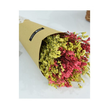 玫瑰木盒粉色麦穗手工装饰品干花束卧室花瓶干花熏衣tyx31 彩粉水晶