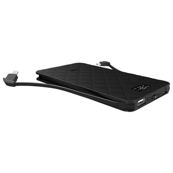 
                                        爱沃可（iWALK）10000毫安移动电源/充电宝 便携自带iPhone/安卓线 黑色 适用于苹果/三星/vivo/华为手机                