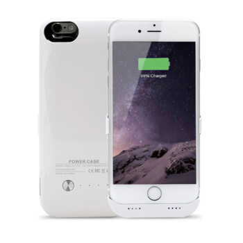 新得利 无线充电宝苹果6S背夹电池移动电源手机保护壳 适用于iPhone6/6Plus手机 烤漆白(I6/6S4.7英寸2600毫安)