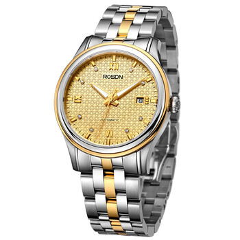 劳士顿(rosdn)男士全自动机械精钢男表防水情侣手表 男款