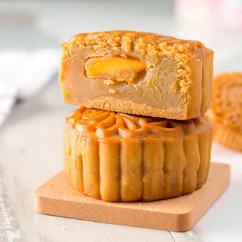 可颂坊 蛋黄白莲月饼100g单只装