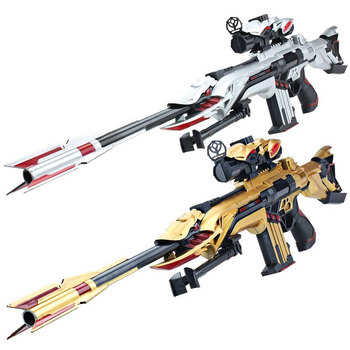 儿童穿越火线巴雷特水弹枪男孩玩具水晶弹抢可发射 金送4万弹 刀 护目