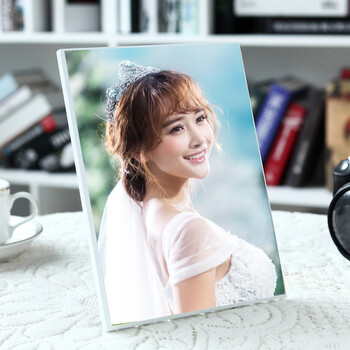 高博士(gaoboshi) 水晶摆台10寸12寸婚纱照放大挂墙影楼相框拉米娜