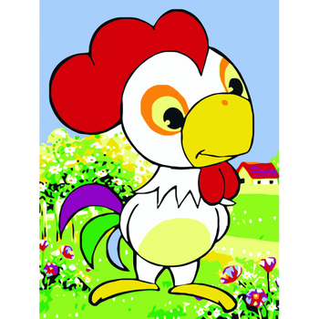 古达diy数字油画儿童卡通动漫简单填色萌宠动物小猫手绘装饰画油彩画