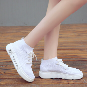 宾毅新款女鞋ins超火的运动鞋女韩版ulzzang夏季透气弹力袜子原宿休闲