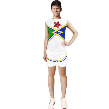 2018新款新款活力啦啦操健身操演出服足球啦啦队队服六一舞台演出服 