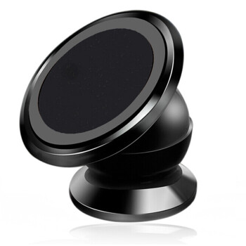 360旋转磁力车载手机支架苹果三星安卓通用汽车空调出风口强吸力磁性手机座 迷你磁力支架黑色