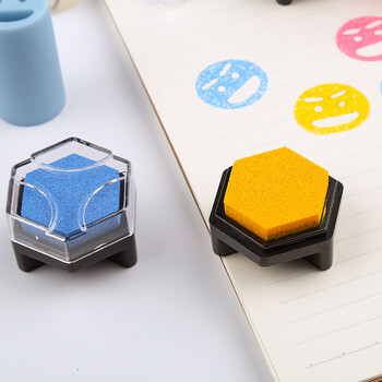 【全网低价】旗牌（Shachihata）Artline 办公文具财务小巧趣味六角多彩手帐印台印泥盒 茶色 NI-RV-BR美术写生