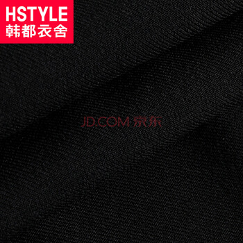 韩都衣舍 韩版2015秋装新品女装黑色时尚青年宽松显瘦纯色阔腿长休闲裤JN4553肆 黑色 S/27