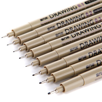 金万年黑色针管笔勾线笔中性笔签字笔绘图笔水笔(8支套装)G-0950T