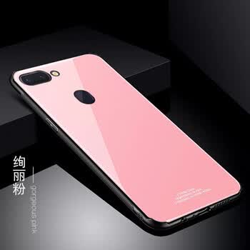 项谷oppor11/r11s手机壳 适用于r11plus保护套 钢化玻璃后盖男女款