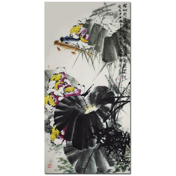 拍卖已结束06233山东省美协 工笔画家 陈景芝《连年有余》拍卖已