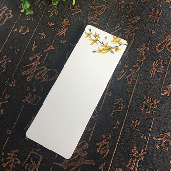 小清新文艺空白diy书签简约中国风手绘创意卡片白卡纸自制留言卡 白卡