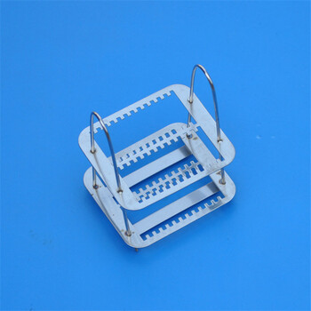 100*120mm玻璃载玻片染色缸 内置26片不锈钢染色架 架子