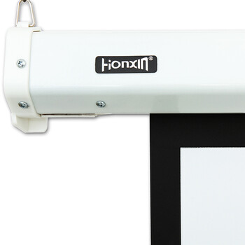宏信（HONXIN）100英寸 4:3电动投影仪幕布 投影机幕布高清白塑线控幕（适用爱普生明基松下商务办公投影仪）