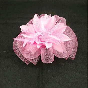 摄影拍照饰品头花女童公主裙配饰六一表演出头饰舞台 多叶花朵粉色