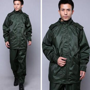 07雨衣分体雨衣雨裤套装军绿便携消防雨衣抢险救援 170/104 均码