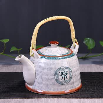优旋(youe shone)提梁壶家用大茶壶茶杯陶瓷茶具套装凉水壶青花茶壶
