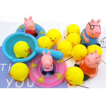 橡胶玩具捏捏叫 宝宝洗澡 婴儿玩具小黄鸭洗澡宝宝男女孩捏捏叫小鸭子