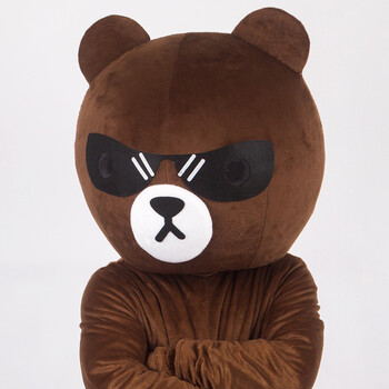 布朗熊卡通人偶服装抖音熊衣服网红熊人偶服装 耍酷布朗熊/造型/买一