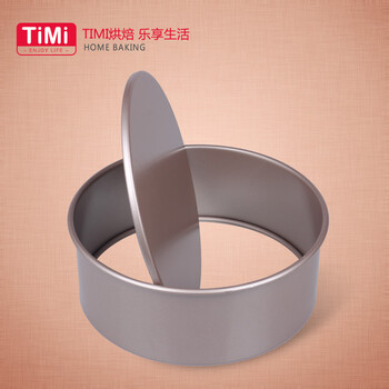 
                                        timi 烘焙模具 8英寸活底蛋糕模 金色不粘 圆形戚风 烤箱用 戚风蛋糕模具                