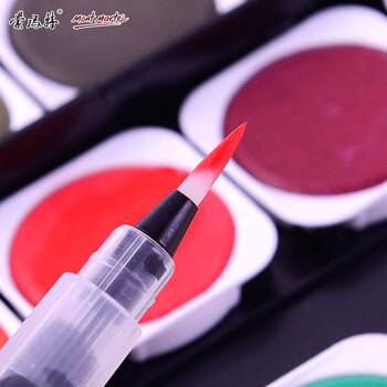 蒙玛特(Mont Marte)自来水笔 水彩笔中号水彩颜料画笔固体水彩套装画画笔 软头储水毛笔美术绘画笔MPB0096美术写生