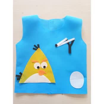 环保服装儿童时装秀亲子母子男童演出服幼儿园走秀手工材料diy 浅蓝色