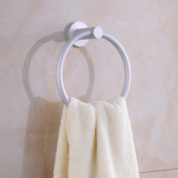 卫浴 卫生间毛巾挂毛巾架 太空铝毛巾环实心底座 浴室挂件